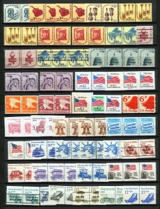 #1518 - #2893 1974-1995 Assorted Mint Coil, Coil Pairs, Line Pairs, 44 items