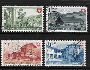 SWITZERLAND, B174-B177 SET , H, 1948 SET