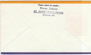 Pakistan 1975 1st Flight DC-10 Lufthansa Slogan Cancel Airmail Stamps Cover29418