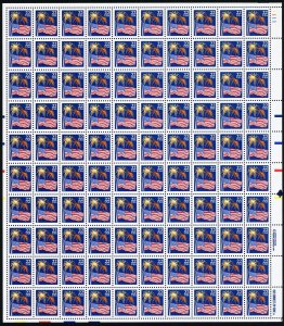 Flag & Fireworks Sheet of One Hundred 22 Cent Postage Stamps Scott 2276