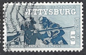 United States #1180 5¢ Civil War - Gettysburg (1963). Used.