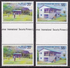 Christmas Island 1980 25 Years of Golf Issue in Pairs Pristine (**)/NH