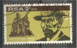 SOUTH AFRICA, 1968, used 21/2c, Hertzog, Scott 348