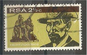 SOUTH AFRICA, 1968, used 21/2c, Hertzog, Scott 348