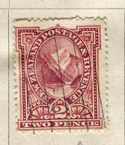 NEW ZEALAND; 1890s classic QV Pictorial issue fine used 2d. value