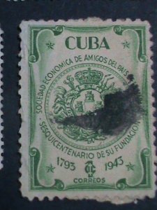 ​CUBA -SIX RARE OVER 70 YEARS OLD USED-CUBA   STAMP-VERY FINE PLEASE WATCH