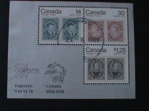 CANADA-SC#756a CAPEX'78 WORLD STAMPS EXHIBITION -CANADA-S/S-VF-FANCY CANCEL