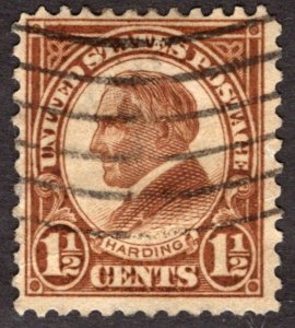 1927, US 1 1/2c, Harding, Used, Sc 633