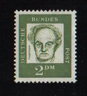 Germany #839  MNH  1962  Famous Germans fluorescent   2m