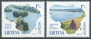 Lithuania 2001 MNH Stamps Scott 691-692 Europa CEPT Water Lake Sea