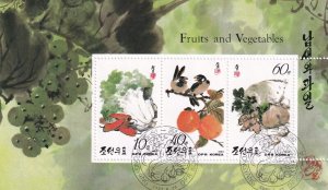 SA16e Korea 1993 Fruits and Vegetables used minisheet