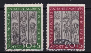 Germany 1951 ,Frescoes from Marienkirche XF-Used set # B316-317. mi 139-140