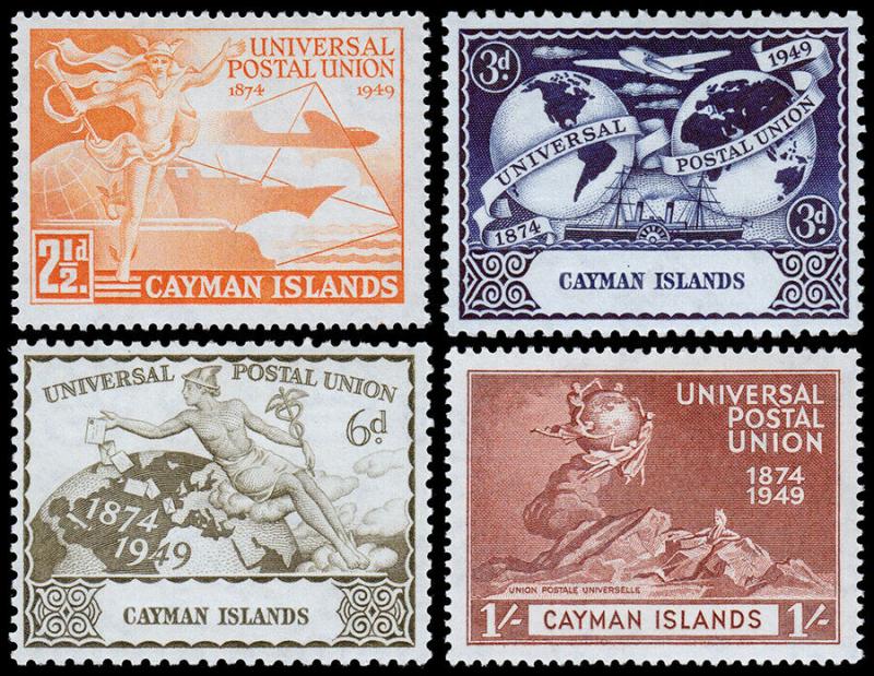 Cayman Islands Scott 118-121 (1949) Mint H F-VF Complete Set, CV $3.60 M