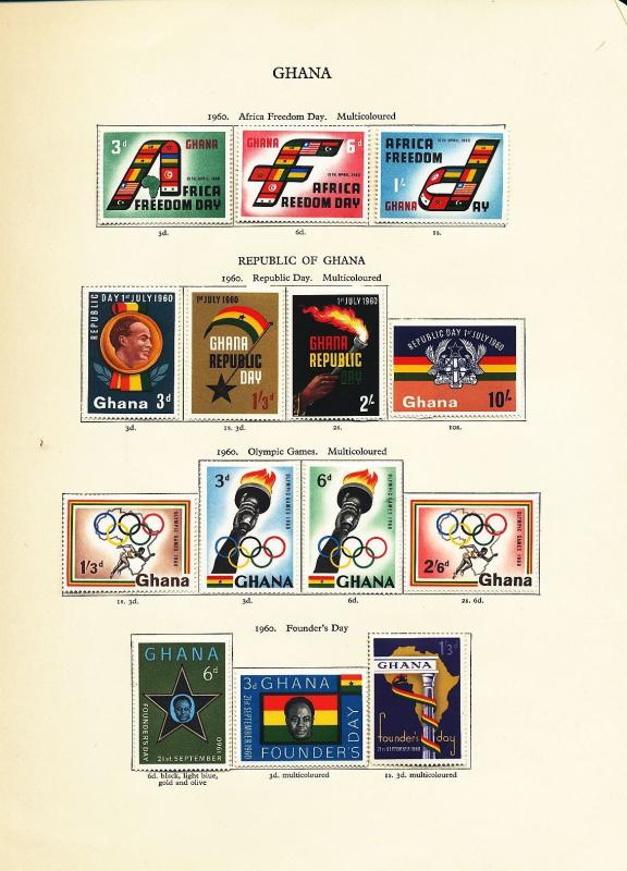 GHANA 1952/61 Mint &Used Collection Appx 100 Items (AU10775)