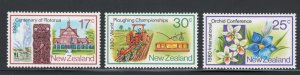 New Zealand 1980 International Orchid Conference Scott # 704 - 706 MNH