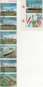 Thematic Stamps Transports - PARAGUAY 1986 STATUE OF LIBERTY/SHIPS 8v used