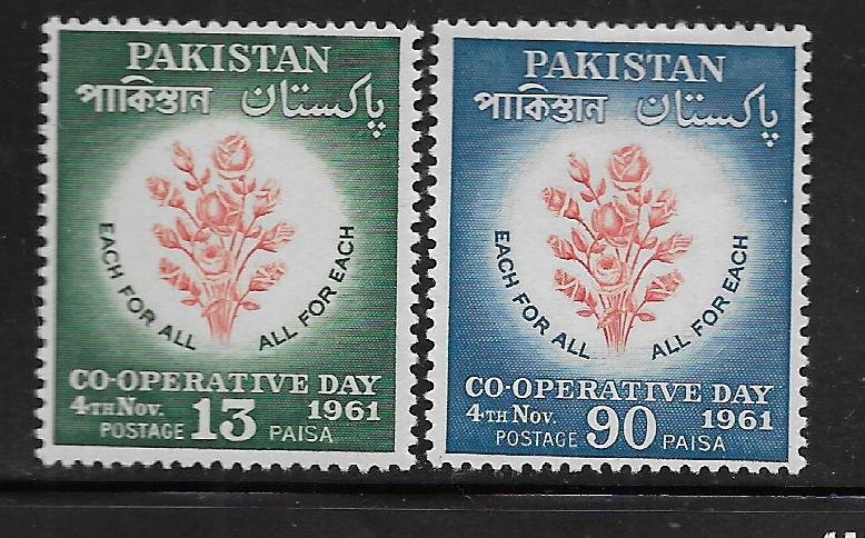 Pakistan 153-154 H 1961 Roses