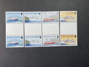 TRISTAN DA CUNHA # 620-623--MINT NEVER/HINGED-COMPLETE SET OF GUTTER PAIRS-1998