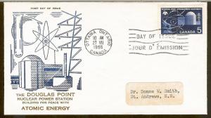 Canada 449 FDC. 1966, Atomic Reactor