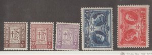 Belgium Scott #B59-B63 Stamp - Mint Set
