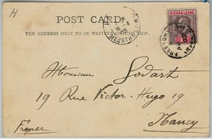 39927 - SIERRA LEONE - POSTAL HISTORY - POSTCARD to FRANCE - FREETOWN 1905