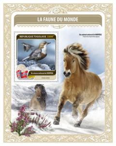 TOGO 2016 SHEET FAUNA OF THE WORLD WILDLIFE tg16414b