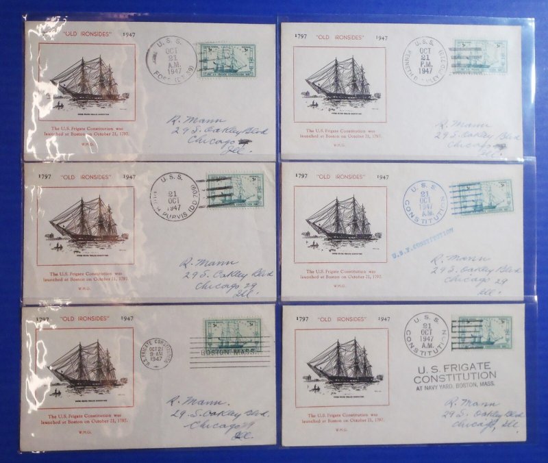 USS USF Constitution Old Ironsides 60s-70s Desirable Lot of 29 Cachet Covers