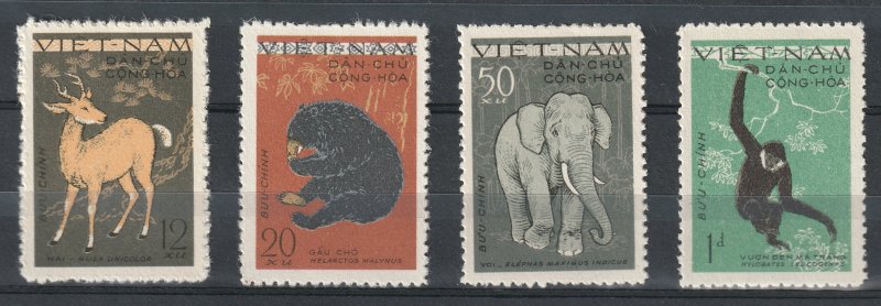 North Viet Nam - 1961 - Sc 148 - 151 - Animal 1st Set - MNH