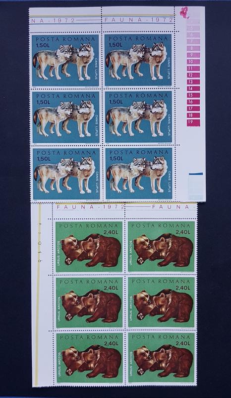 ROMANIA 1972 Mi:RO 3005-3010 - Fauna - baby animals