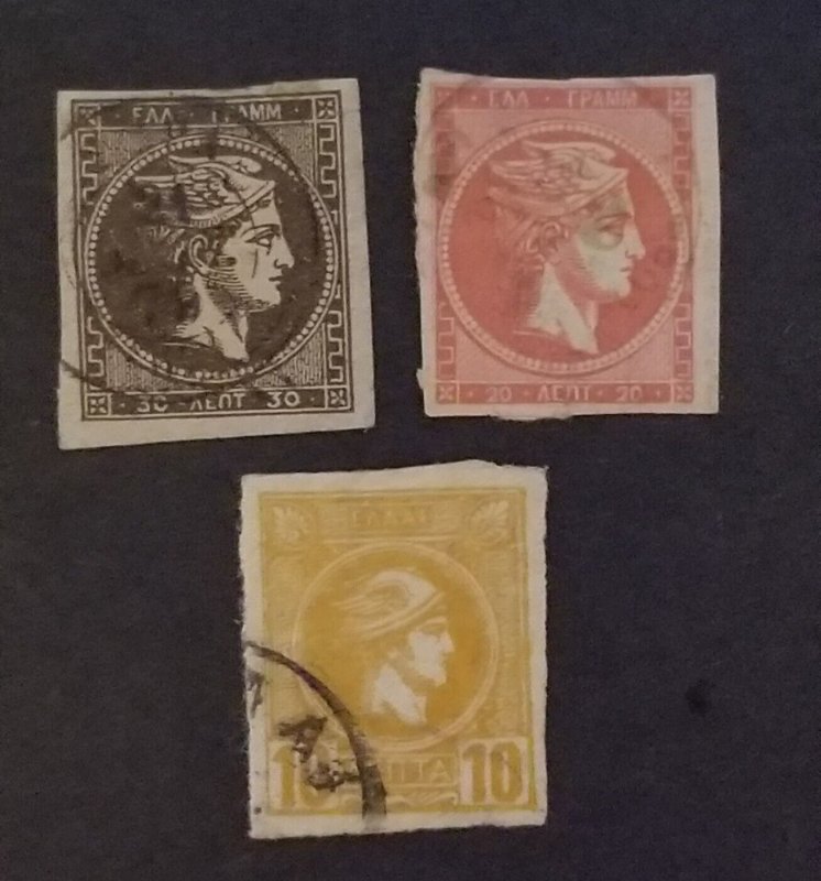 GREECE Vintage Stamp Lot Used Collection T5164