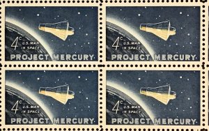 1193 Project Mercury Capsule   MNH 4 c Sheet of 50 FV $2.00 Issued 1962