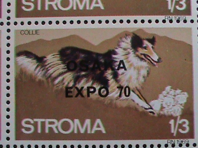 ​STROMA ISLAND-1970 -ERROR- BROWN COLOR MISSING-OSAKA EXPO'70 JAPAN MNH- SHEET