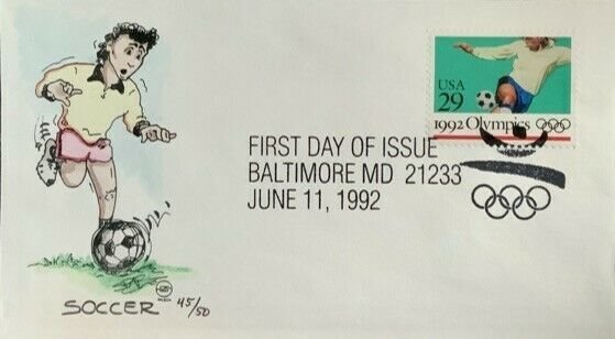 Steve Wilson Hand Painted 2637 Summer Olympics Soccer Baltimore MD