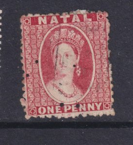 NATAL, 1863 1d. Bright Red, used.