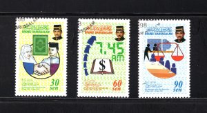 Brunei, Scott 535-537   VF,  Used, CV $3.50 .....0980105