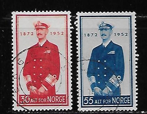 Norway 327-28 King Haakon 80th Birthday set Used