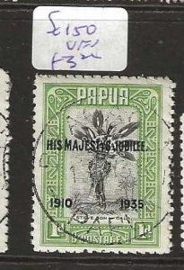 PAPUA SG150      SILVER JUBILEE  1D  VFU        P0808H