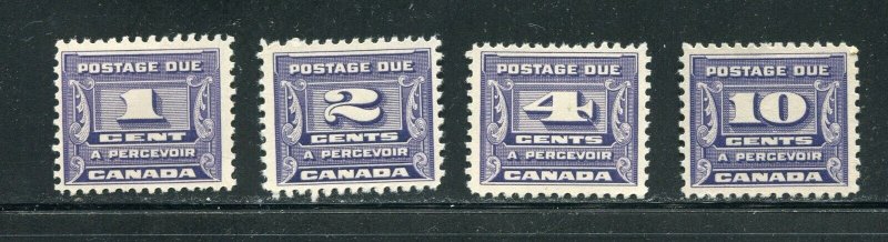 Canada J11 - J14 Postage Due Stampd MH 1933 1934 