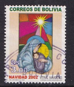 Bolivia   #1201  used   2002  Christmas  3b