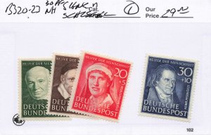 GERMANY  B320-23  (1)  MNH   30PF  signed Schlegel