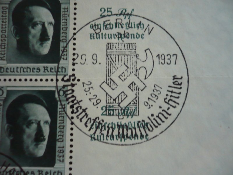 Stamps - Germany - Michel# 650 Block 11 - CTO Third Reich Souvenir Sheet