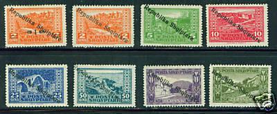 Albania Shqiperise Scott 178-85 MH* set CV$17.50