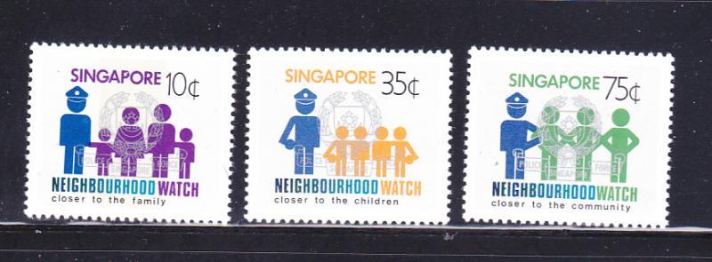 Singapore 420-422 Set MNH Neighborhood Watch