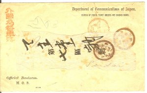 Japan, 1900 (ca) envelope with preprinted Department of Communications of Ja...