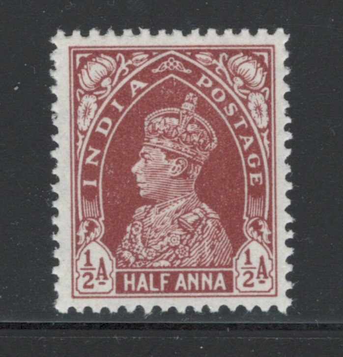 India 1937 King George VI 1/2a Scott # 151 MH