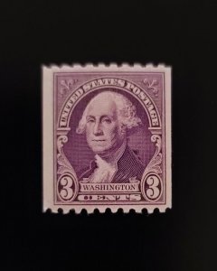 1932 3c George Washington, Coil, Purple Scott 722 Mint F/VF LH