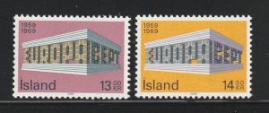 Iceland 406-407 Set MNH Europa (B)