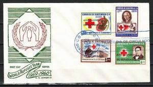 Guatemala, Scott cat. C235-C238. World Refugee Year. First day cover.