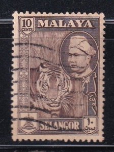 Malaya Selangor 1957 Sc 107 10c Used