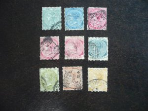 Stamps - Jamaica - Scott# 16-18,18a-23 - Used Set of 9 Stamps